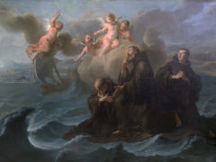 Noël-Nicolas Coypel - Saint François de Paule et ses compagnons traversant le détroit de Messine sur son manteau (1723)