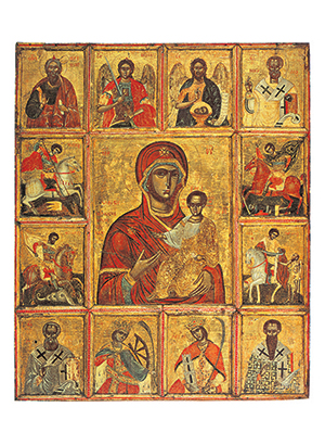 Vierge Hodigitria entourée de saints